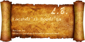 Laczházi Bogáta névjegykártya